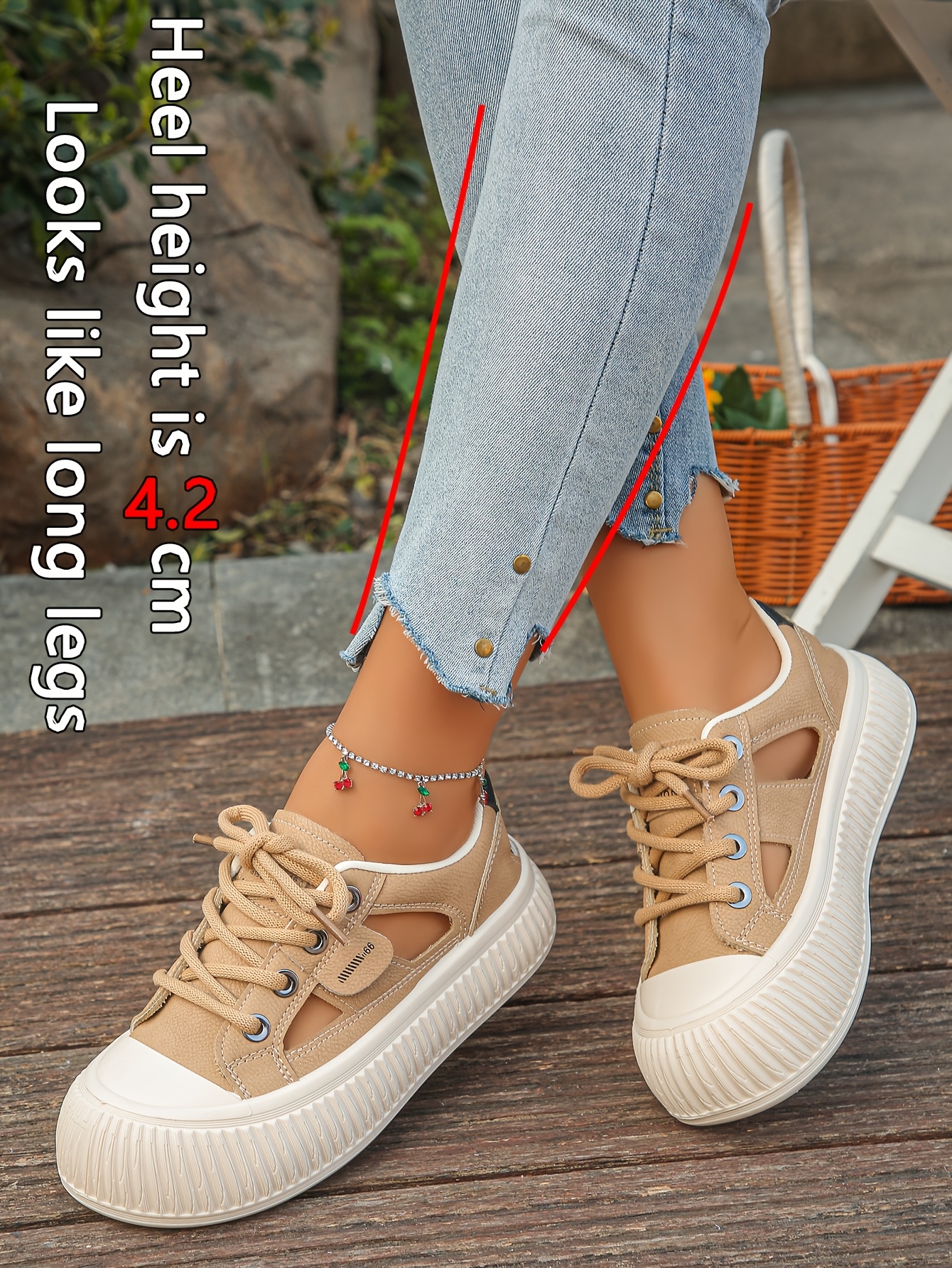 sapatos de plataforma de malha para mulheres - Temu Brazil, image size:800x1066