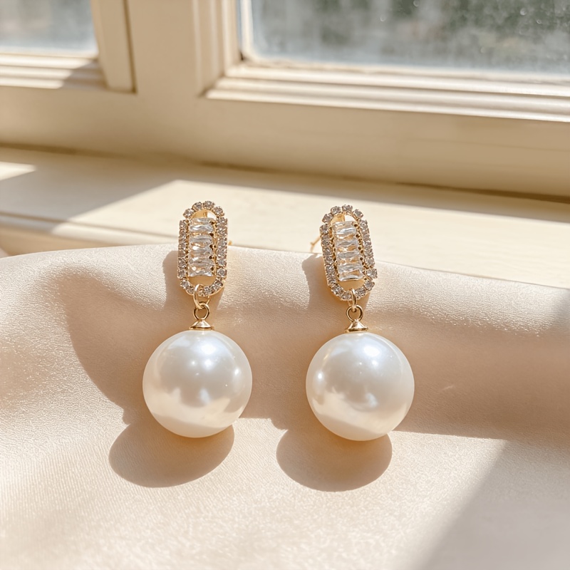 Personalized Imitation Pearl Earrings, Mother's Day Gift