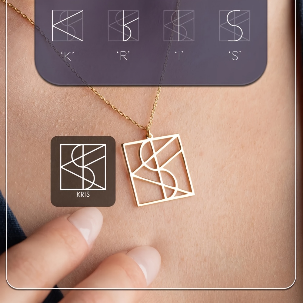 TEMU Collar Personalizado con - Joyería a con TUS , Colgante Minimalista Moderno, Regalo Elegante para Hombres - , Aniversario, Navidad, Día de San