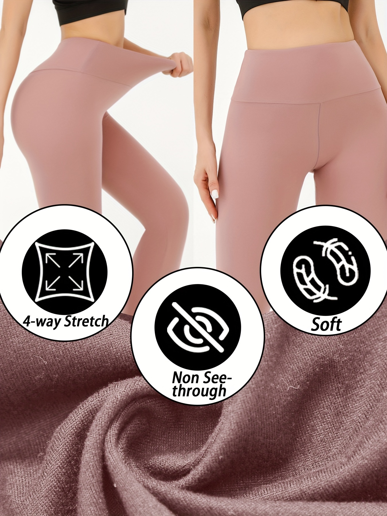 Super Soft Leggings Women High Waisted Tummy Control No See - Temu  Netherlands
