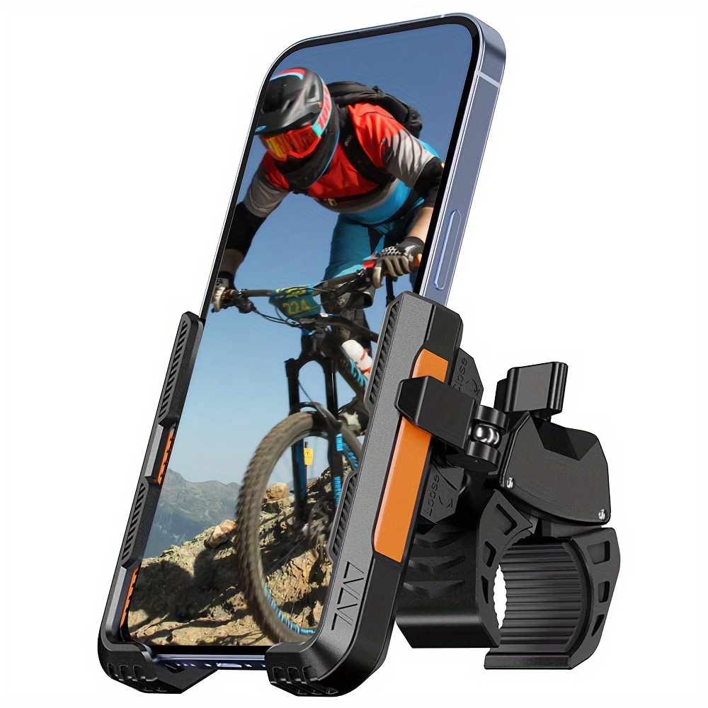 

Upgraded Bike Phone Mount Holder, [1s Quick Release][camera Friendly] Motorcycle Phone Mount, Rotatable, Suitable For Handlebar Diameter 0.866"-1.77" And .5"-7.0" Smartphone