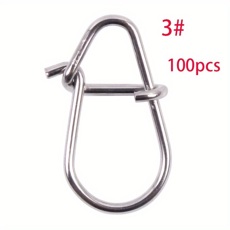 100pcs Fishing Snap Clips Strong Stainless Steel Snap Fishing Clips Outdoor  Fishing Accessories 0 6 - Sports & Outdoors - Temu United Kingdom