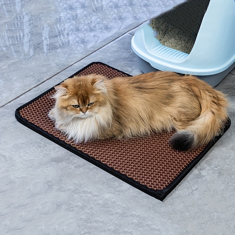 

Eva Double Layer Cat Litter Mat, Washable Anti-spill Litter Box Liners, Durable Litter Trapping Mat For Cats