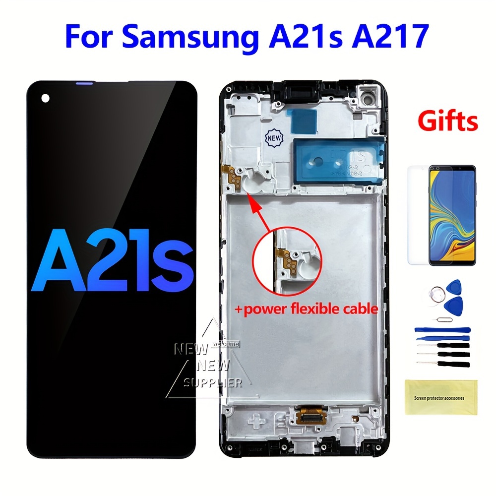 

A21s Display , High Brightness Screen With Touch , , With Frame, Includes Repair Tools And Tempered Glass, No Battery, Non-electronic Components