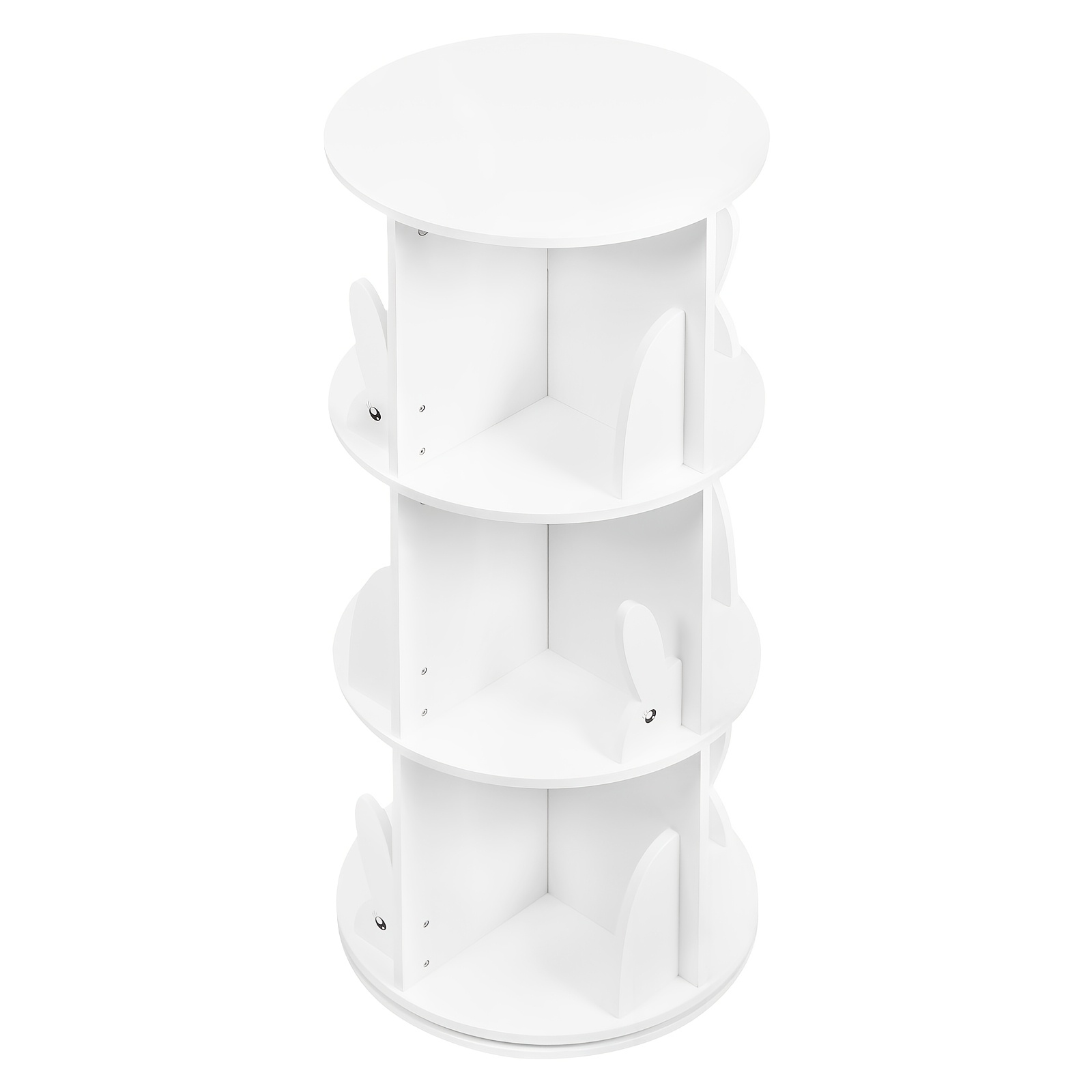 TEMU Étagère pour enfants rotative à 360°, tournante autoportante , Étagère de rangement en bois pour enfants, Étagère sur pied, Organisateur de