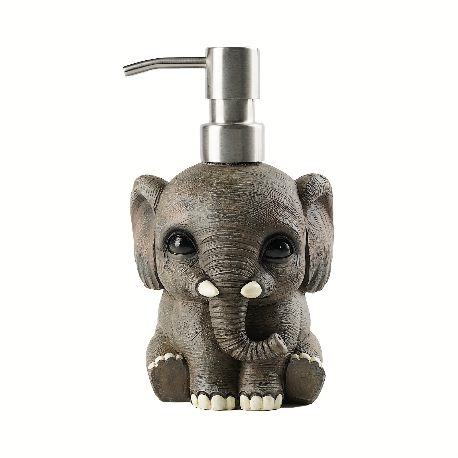 TEMU Vintage European Elephant Soap Dispenser - Gothic Resin Lotion Bottle For Bathroom, Pvc-free, No Power Needed