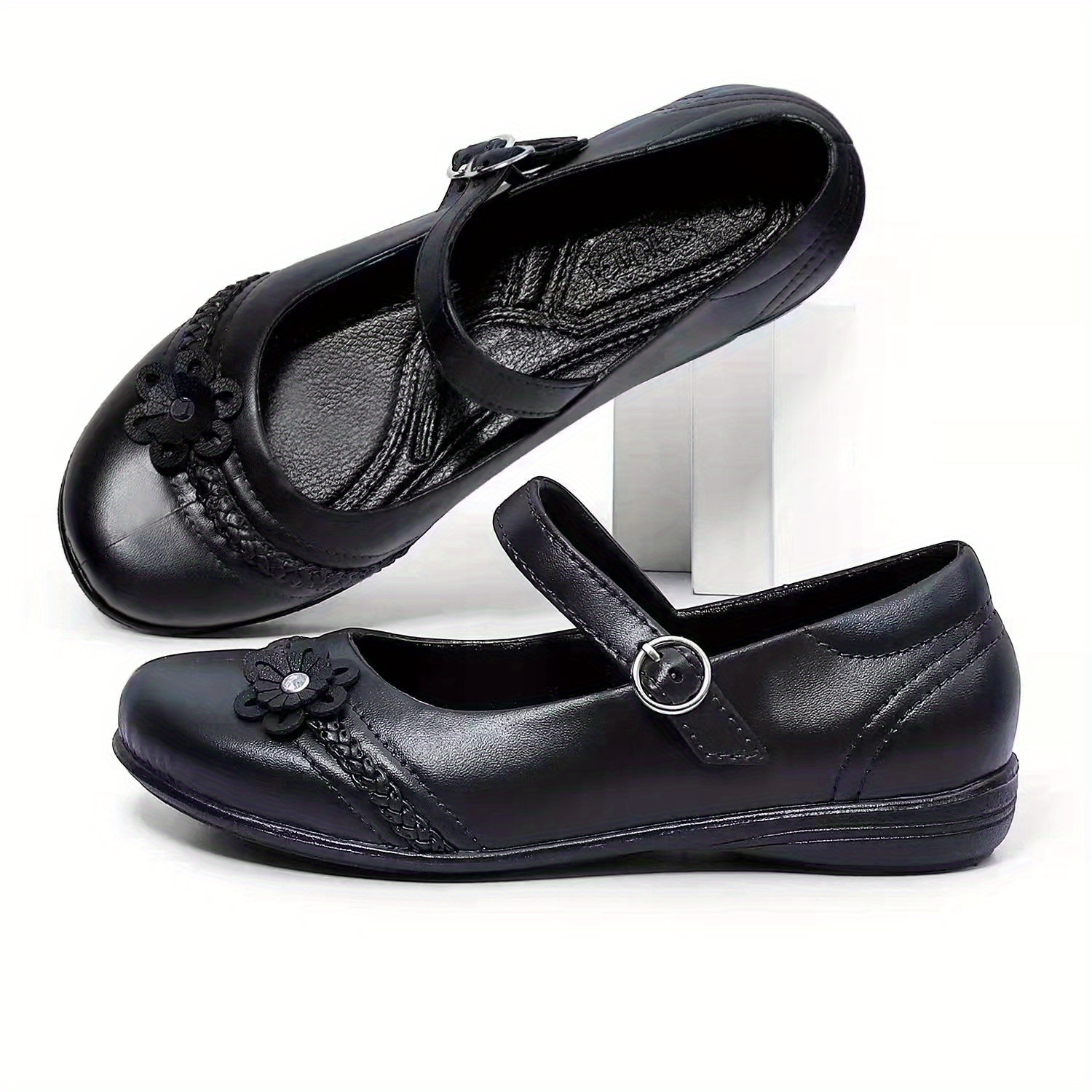TEMU Comfortable Women's Shoes With , Princess Shoes, Ballet Shoes, Stylish And Versatile Little Black Shoes.