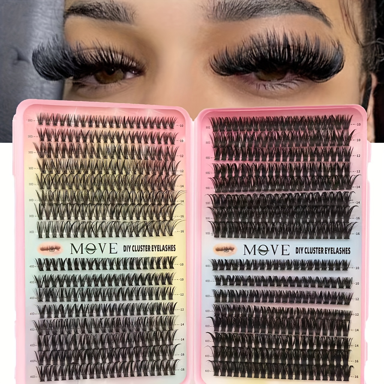 

Luxury Eyelash Extensions Diy Eye & Dd , Style - 0.05mm & 0.07mm Thickness, Assorted Lengths 6-18mm - Self-adhesive, Reusable Lashes For Beginners - 30/40/50/60d D & Dd Mix