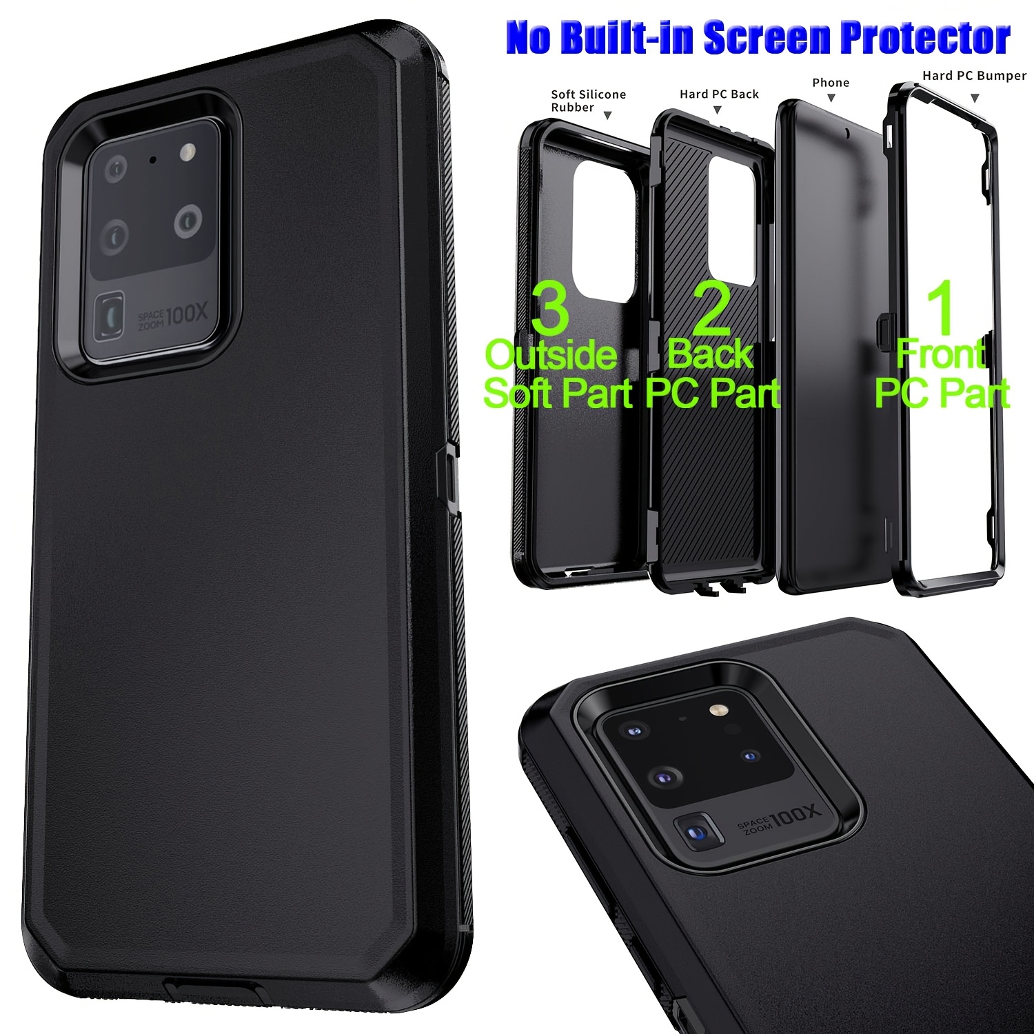 Screen Protector Heavy Duty S20 Plus Case SURITCH Samsung Galaxy