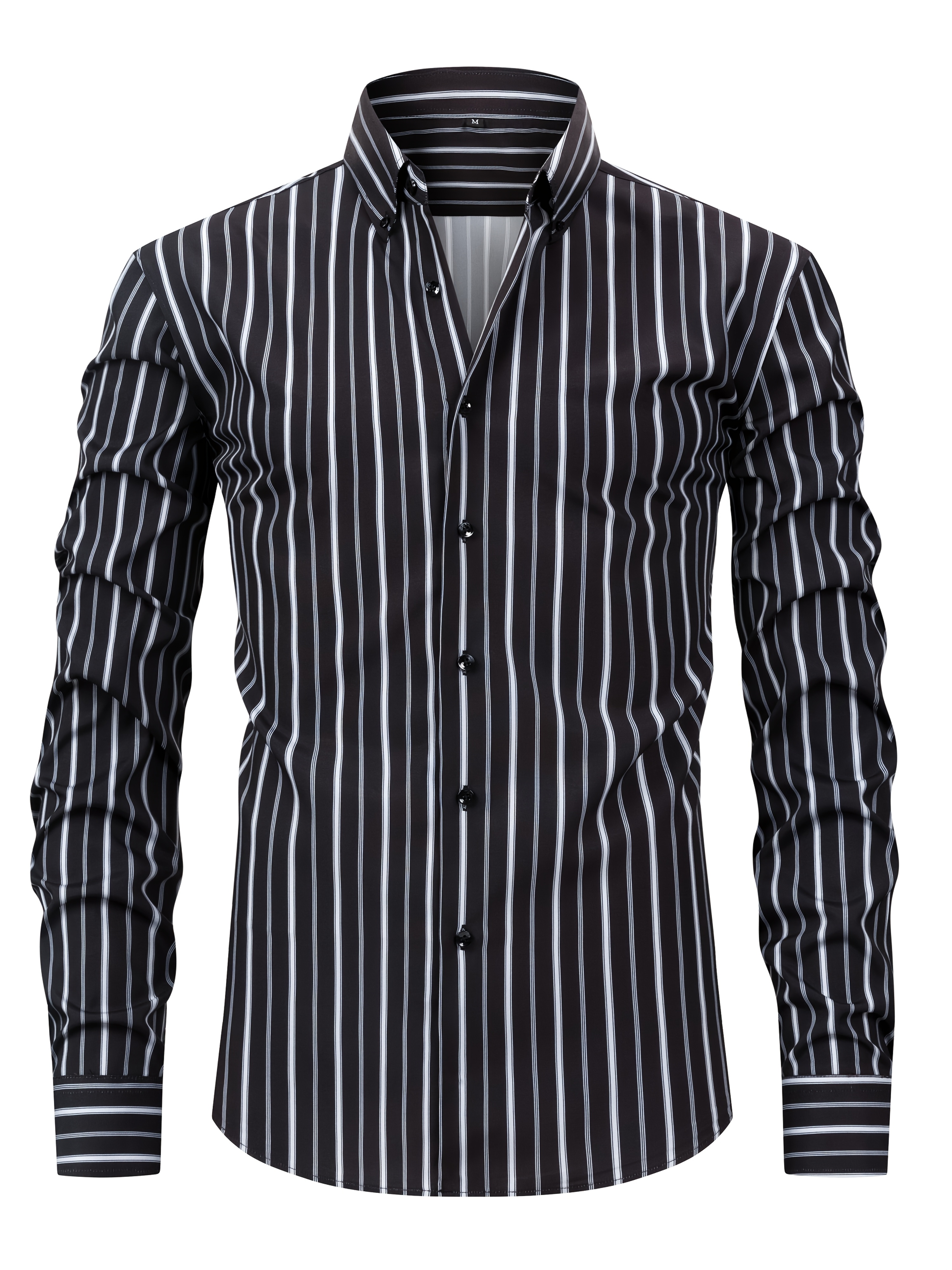 fitted lace wedding dress Lightweight Slub Cotton Wide Border Striped T-Shirt - Black/White main image 0
