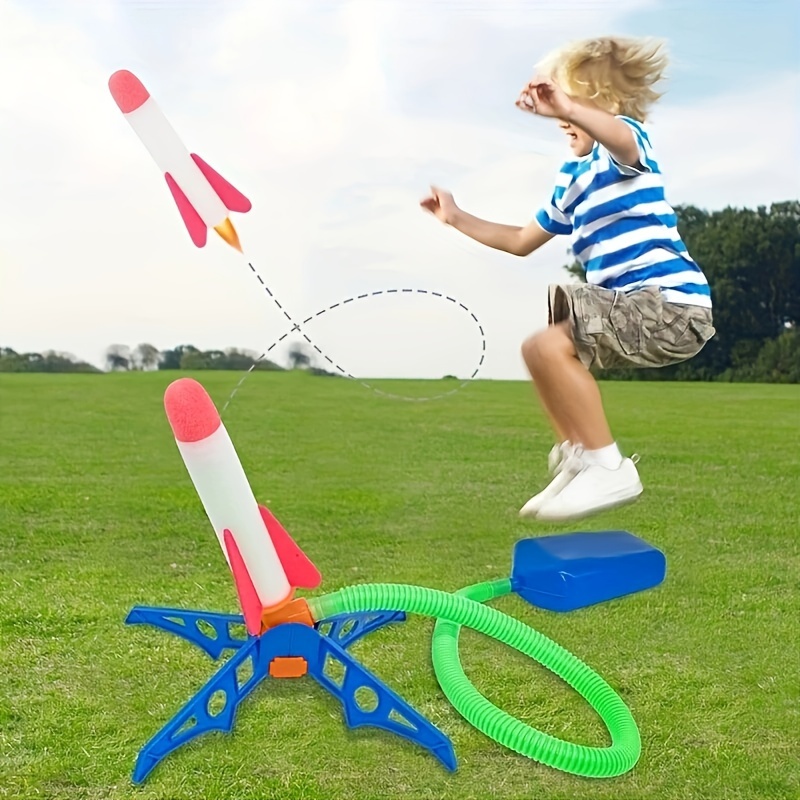 

Educational Air Pump Rocket Launcher Science Exploration Toy Kit Boys Girls Outdoor Jumping Sport Launch Rocket Game