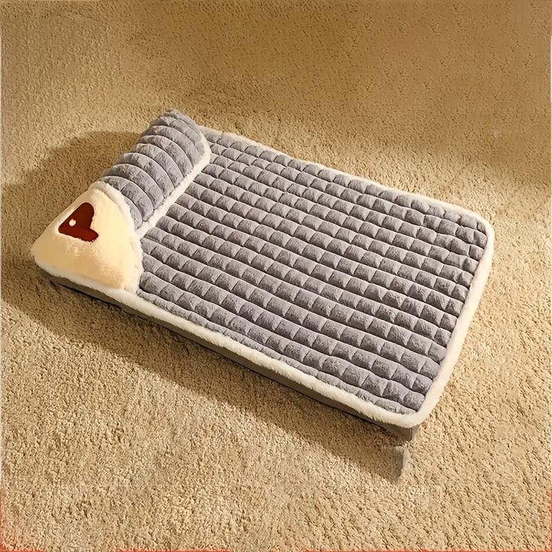 3xl orthopedic dog bed for medium breeds soft polyester fiber with heart shaped pillow gray quilted design for     and support dog bed   heartshaped pillow bed orthopedic pet support large dog bed Product details 7