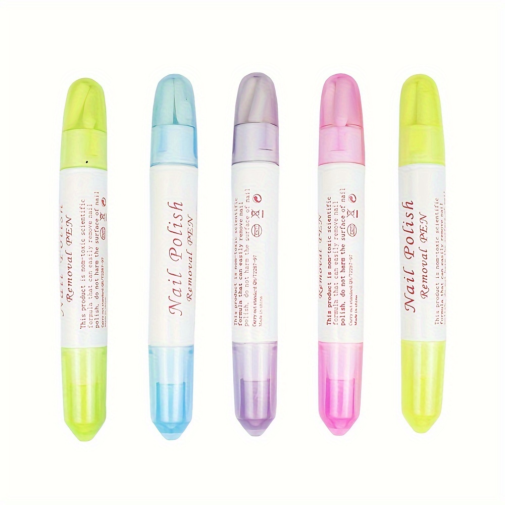 

2pcs Nail Polish Remover Pen, Nail Remover Pen, Edge Retouching Pen To Remove Spilled Nail Polish