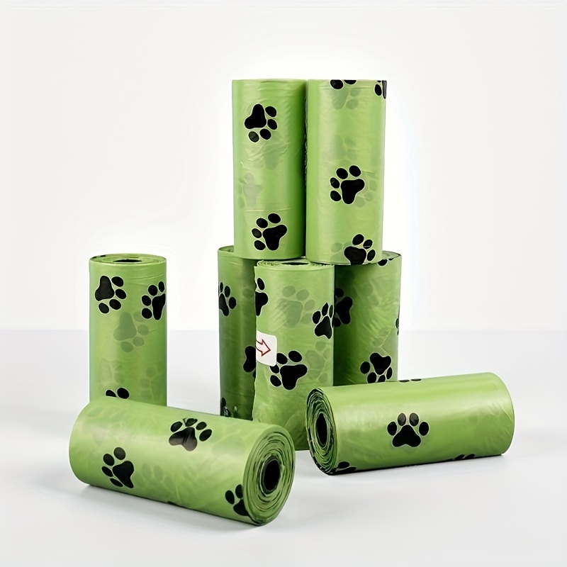 210-Count Leak-Proof Dog Waste Bags with Paw Print Design, 14 Rolls - Durable Plastic Poop Bags for Pet Cleanup & Outdoor Use