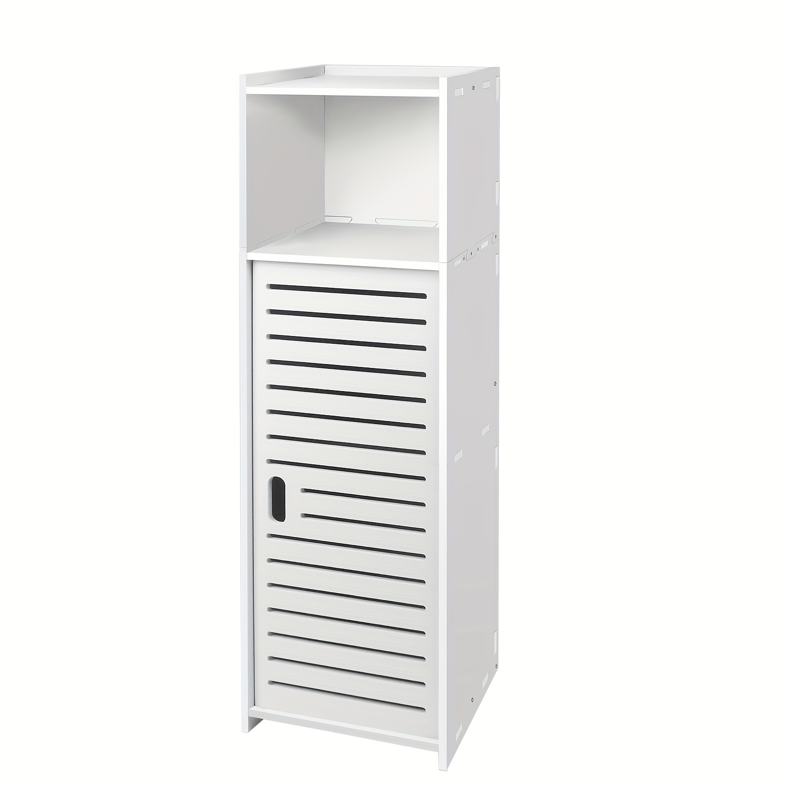 TEMU 3-tier Bathroom Floor Cabinet With Door - Freestanding Storage Organizer For Bathroom, Kitchen, Bedroom, Living Room