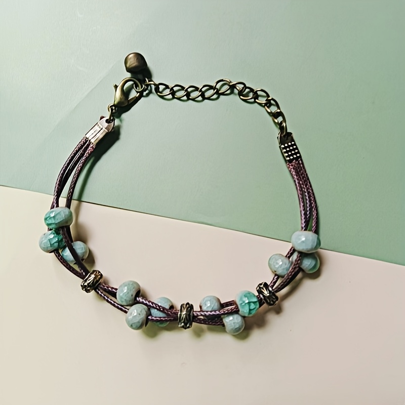 Boho Minimalist Ceramic Weave Bracelet Unisex