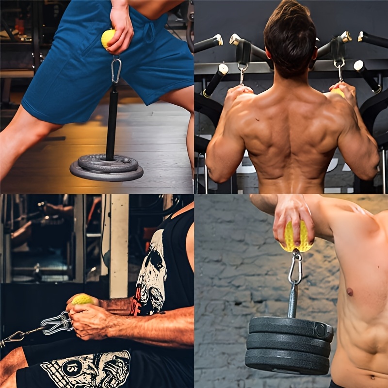 pair of yellow grip strength training balls textured surface for finger forearm and hand strengthening   traction battery free suitable for fitness chains   and climbing muscle finger trainer Product details 1