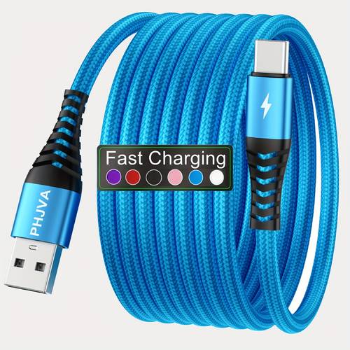 fast charging type c charging cable 3 3ft 6 6ft 9 9ft braided usb c to usb c cable suitable for xiaomi redmi oppo oneplus and more smartphones