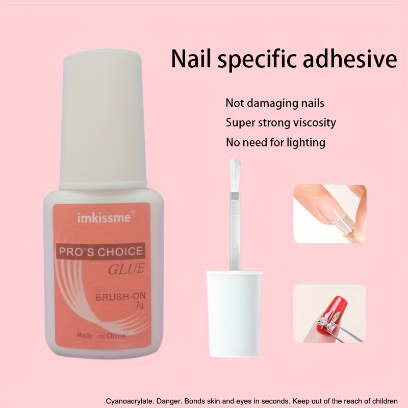7g nail   no lamp needed quick dry strong   for press on and artificial nails with brush