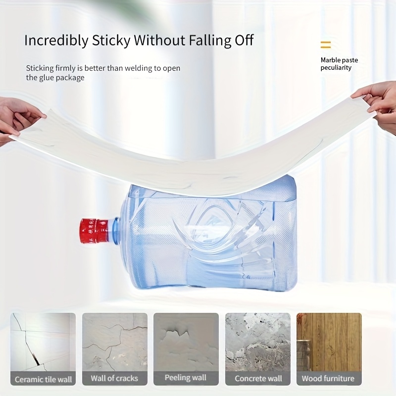 20-Pack Self-Adhesive Marble Wall Panels Set -Oversized White &Grey/Black Marble Sheets, Peel & Stick Removable Vinyl Planks, Bathroom, Kitchen, Living Room-Glossy Finish, Easy Install/Remove, Reusablelmitation Stone