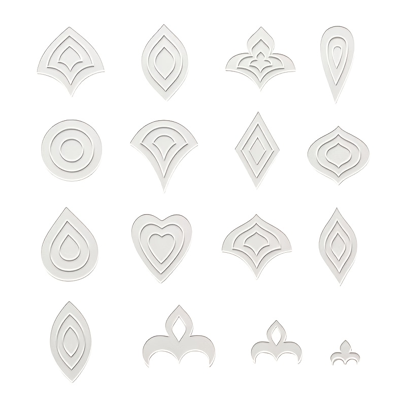 TEMU 42pcs Transparent Pet Mandala Template Set, Art Craft Stencils With 14 Basic Patterns And 3 Sizes, Perfect For Dot Painting, Geometric Patterns,