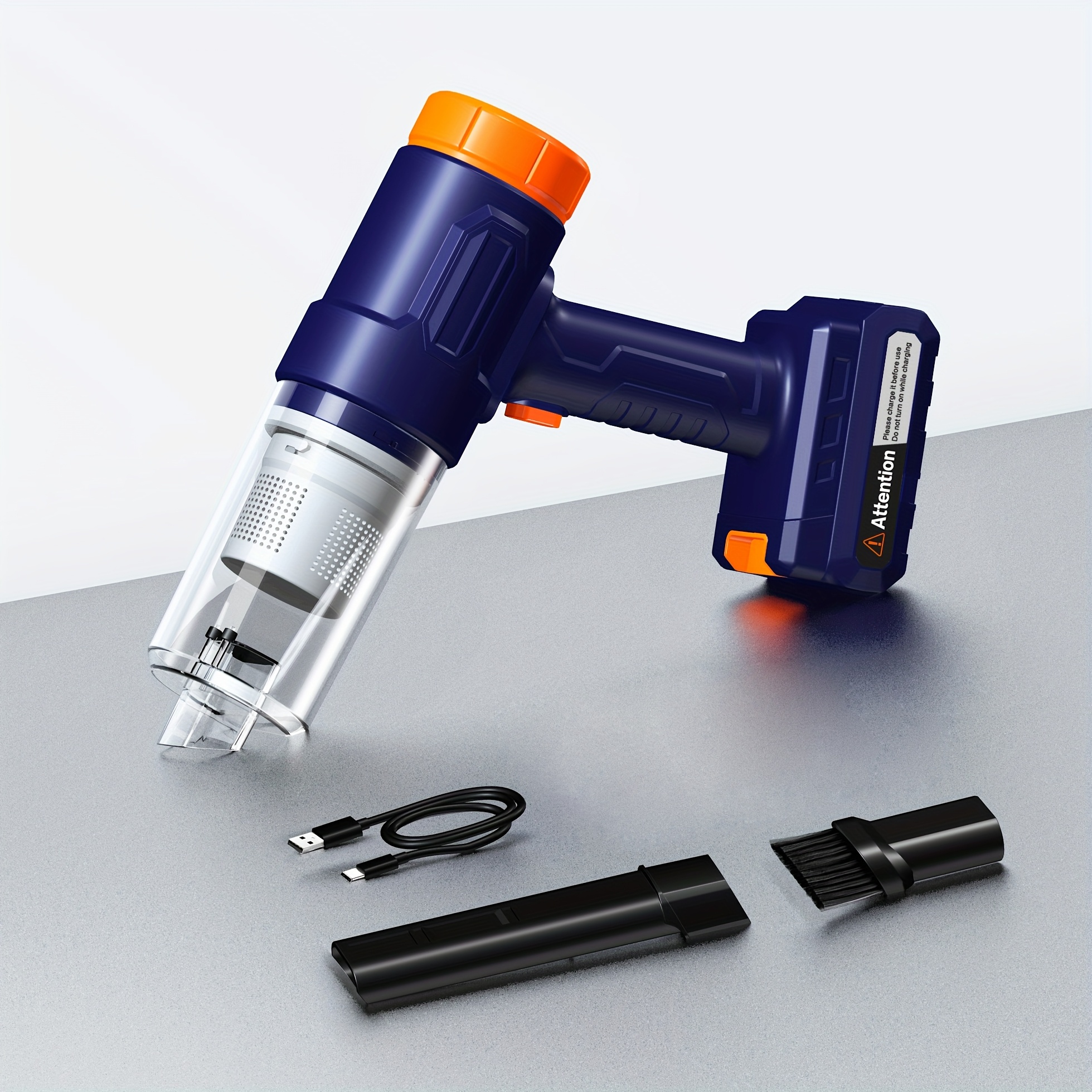 TEMU Car Vacuum Cleaner Suction Strong, Convenient Wireless Dust Collector, Car And Household Cleaning Supplies, Cool Automotive Supplies, Vacuum,