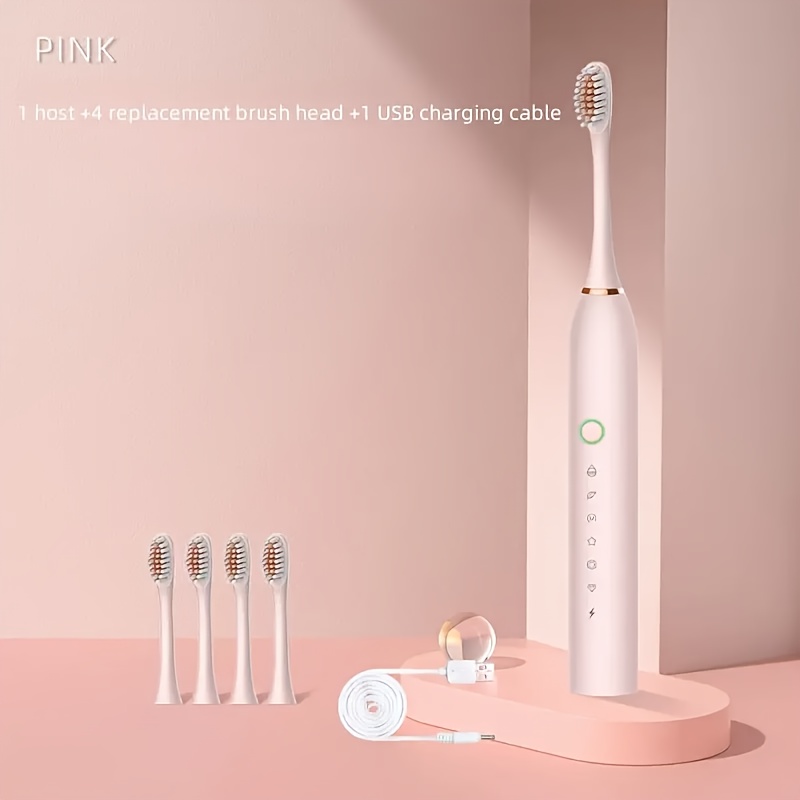 Electric Toothbrush with 6 Modes- Effectively Cleans Teeth & Gums, Rechargeable USB Electric Toothbrush with Replacement Head, Sonic Electric Toothbrush for Adults, Available In 3 Colors 10 Electric Toothbrush with 6 Modes- Effectively Cleans Teeth & Gums, Rechargeable USB Electric Toothbrush with Replacement Head, Sonic Electric Toothbrush for Adults, Available In 3 Colors - Image 10