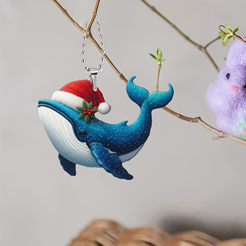 

[1pc Christmas Pendant] Christmas Hanging - Hat Pendant For Keychain, , Decor