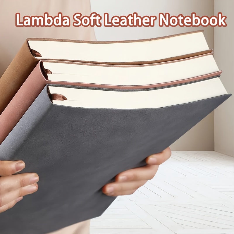 

Soft Leather Notebook – Personalized, Ruled, With Soft Cover And Bookmark, Extra Journal For Business Meetings And Academic Use