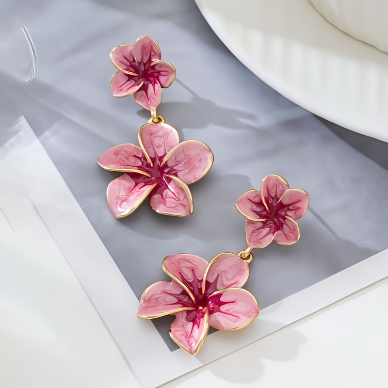 TEMU A Pair Of Sweet And Drop Earrings, Elegant In Style, Suitable For Women To Wear During Casual Vacations, Dates, Parties, Or As Holiday Gifts