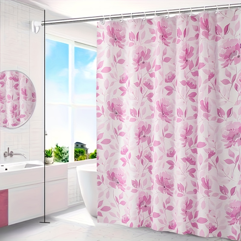 Bohemian Shower Curtain Colorful Floral Design Waterproof - Temu