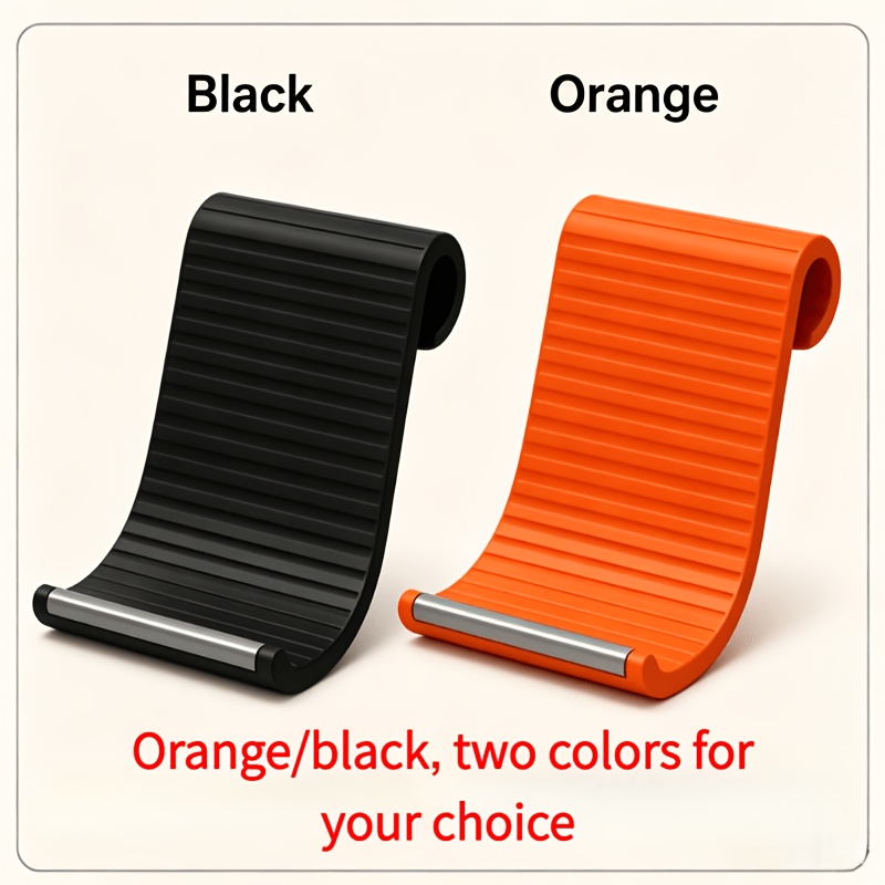 TEMU 2pcs Silicone Phone Stand, Foldable Anti-slip Desktop Holder, Flexible Mobile Stand For Office, Bedside & Travel, Compact Desk Additions, In
