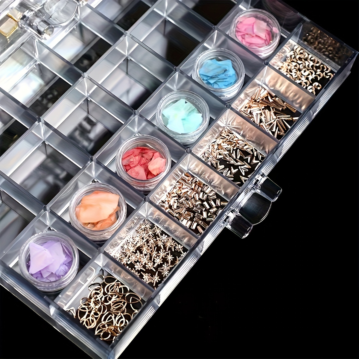 

A Transparent 5-layer 120 Slot Nail Art Storage Box, Drawer Style Ps Material Jewelry Box, Suitable For Jewelry, Earrings, Rings, Necklaces, Bracelets - Large Capacity, Tools And Accessories