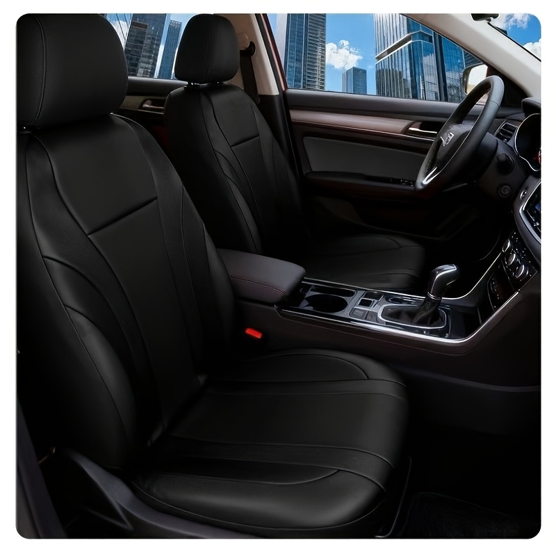 TEMU Universal Car Seat Covers | Faux Leather, Sponge Filled, Non-textile Material, Hand Wash Or Clean, Fits All Models