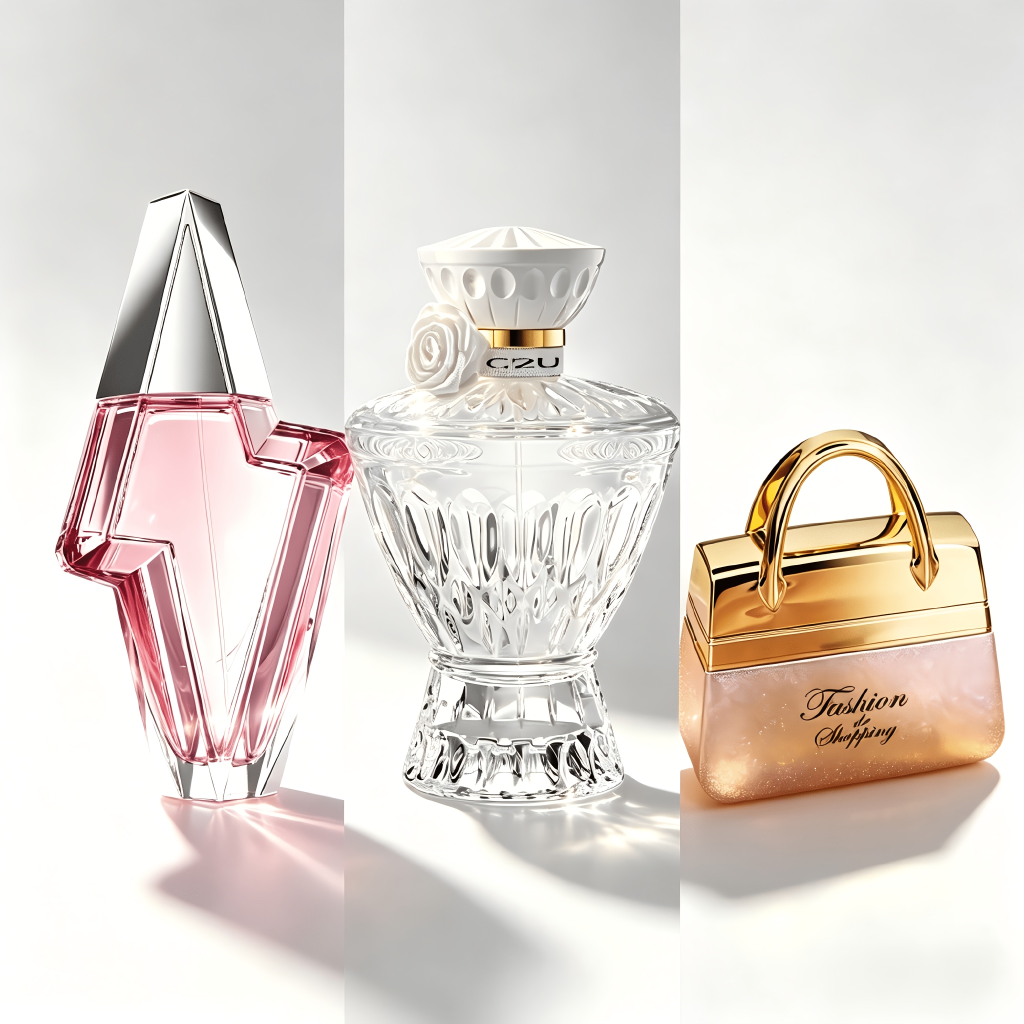 80ml Pink Aurora + 75ml Crystal Carved + 50ml Handbag Perfume Gift Set, 3 Premium Long-lasting Scents, Stylish Unique Bottles, Suitable For Daily & Dating, Perfect Mother's Day And Holiday Gift.