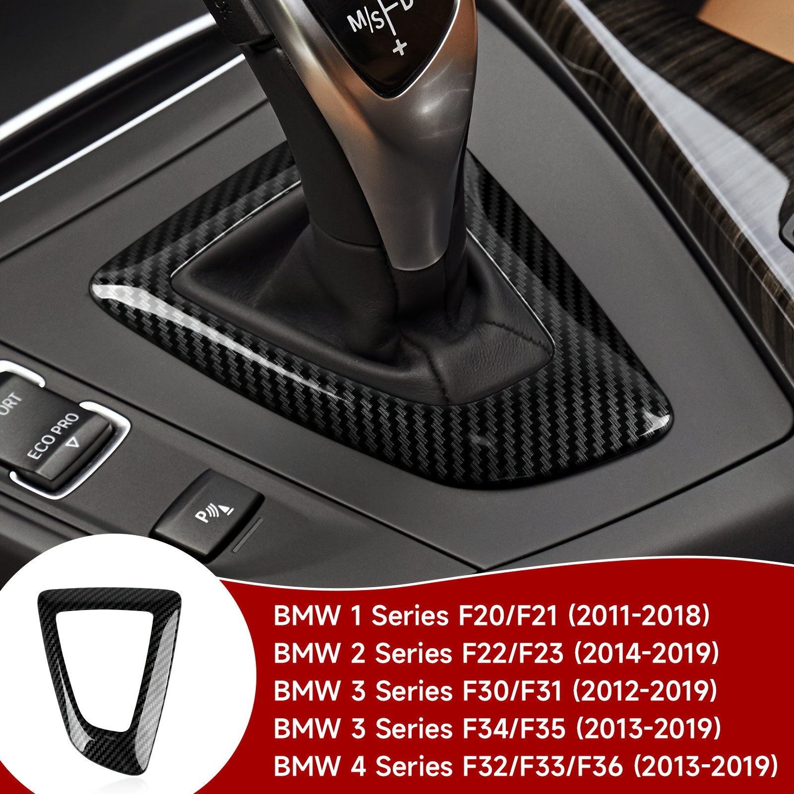 

Pour BMW 1 Série F20/F21 F22/F23 F30/F31 F32/F33 F34/F35 F36 Couvercle de Boîte de Vitesse, Cadre de Garniture, Autocollants, Matériau ABS, Design de , Accessoires D'intérieur de