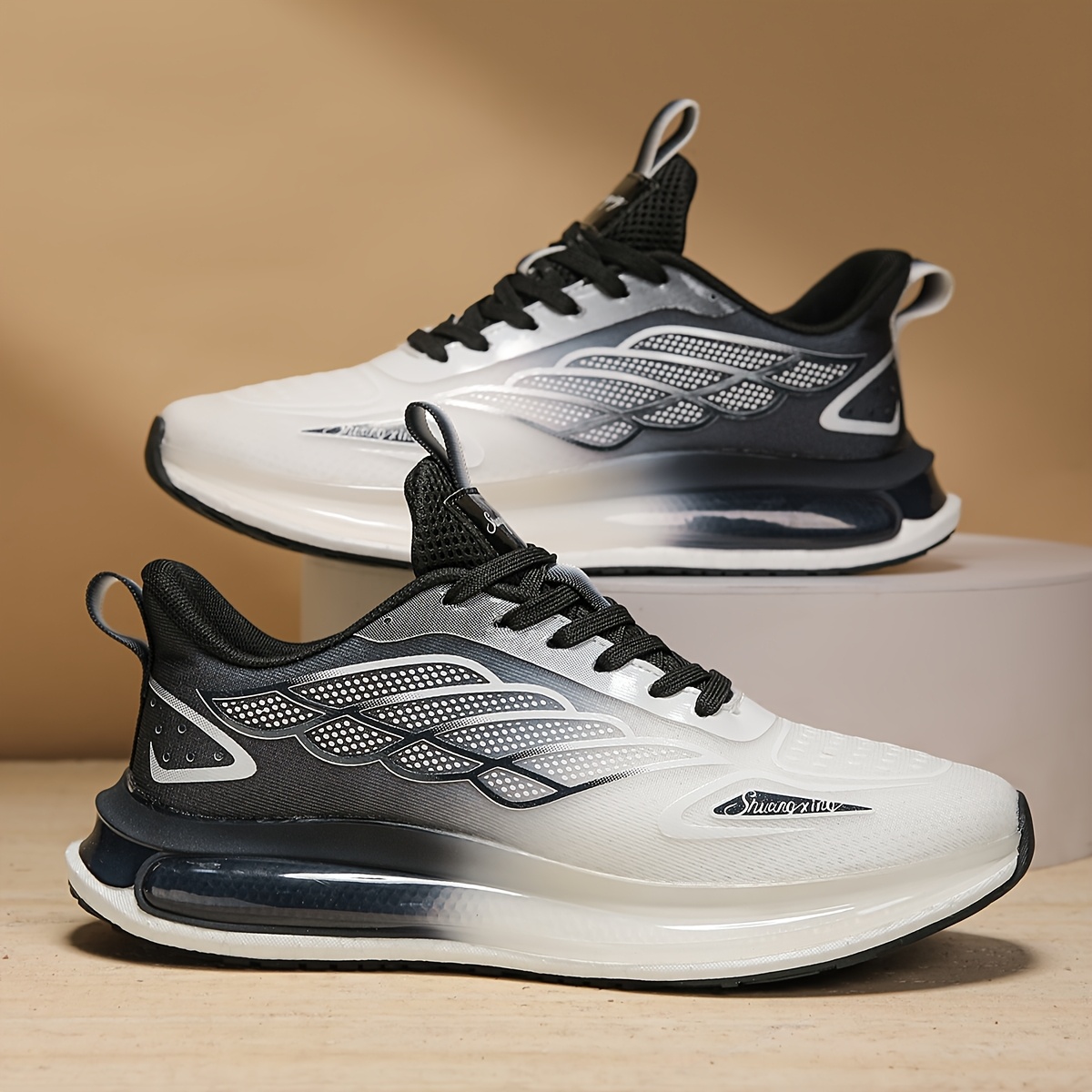 TEMU Men's High-quality Casual Sneakers With For Comfortable Outdoor Activities, Mesh Breathable Running Shoes