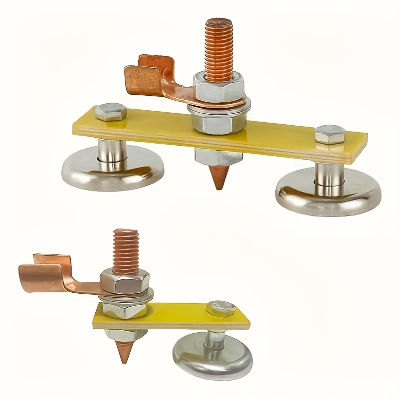 TEMU Tool 2 Pack Welder Magnetic Ground Clamp Magnetic Welding Support Ground Clamp Earth Clip Suction Head For Arc Mig Welder Flux Core Welders Rods