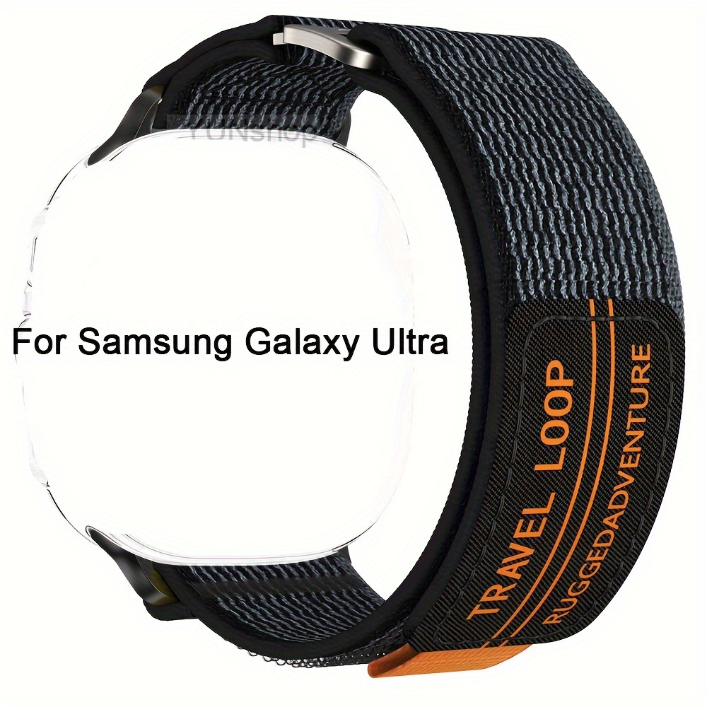 E-shop Exklusives for -Armband, passend für for Galaxy Watch Ultra, gewebtes Wild Trail zweiteiliges Nylonarmband, 47 mm, Sportarmband