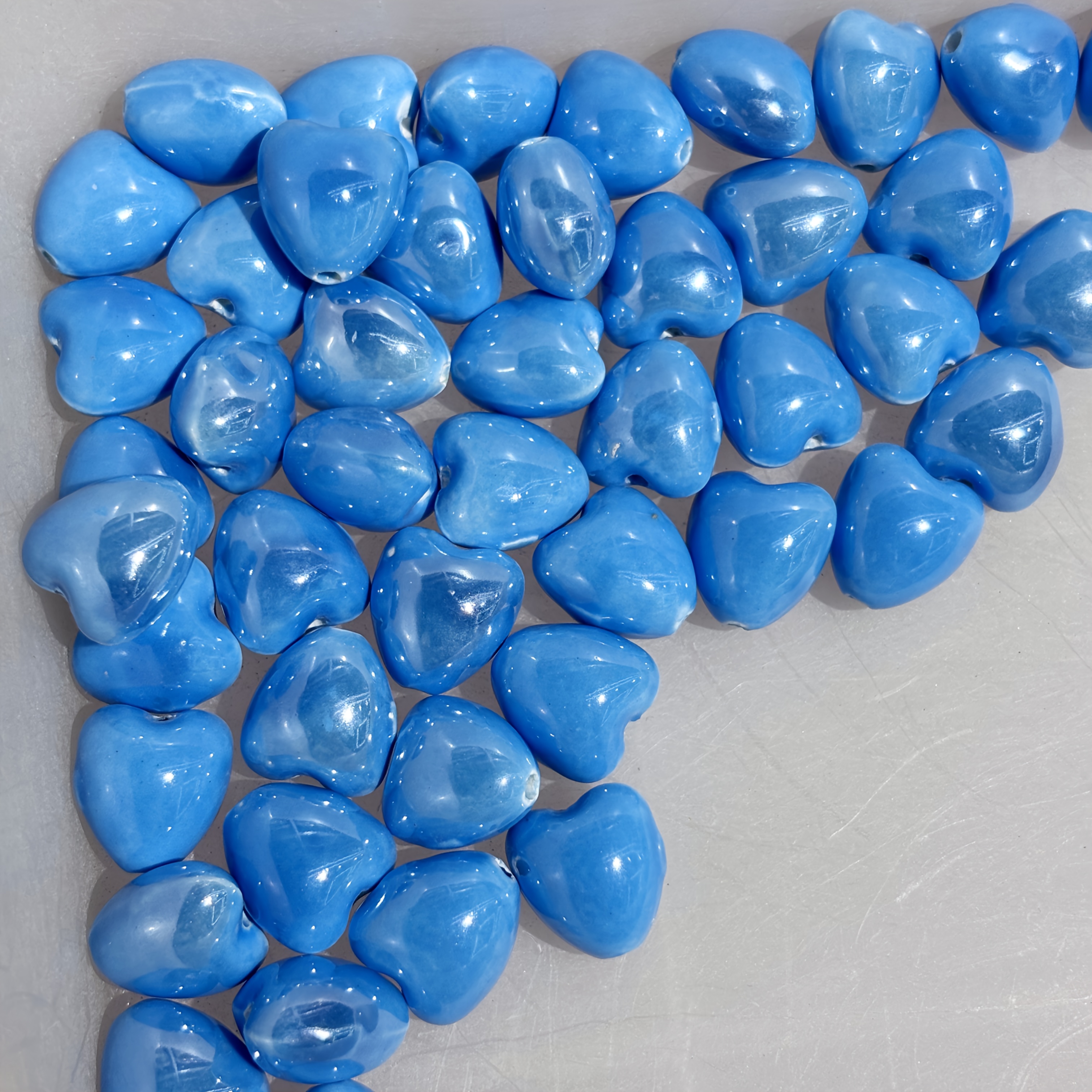 50pcs Set of 12mm Peach Shaped Ceramic Beads for DIY Jewelry Making