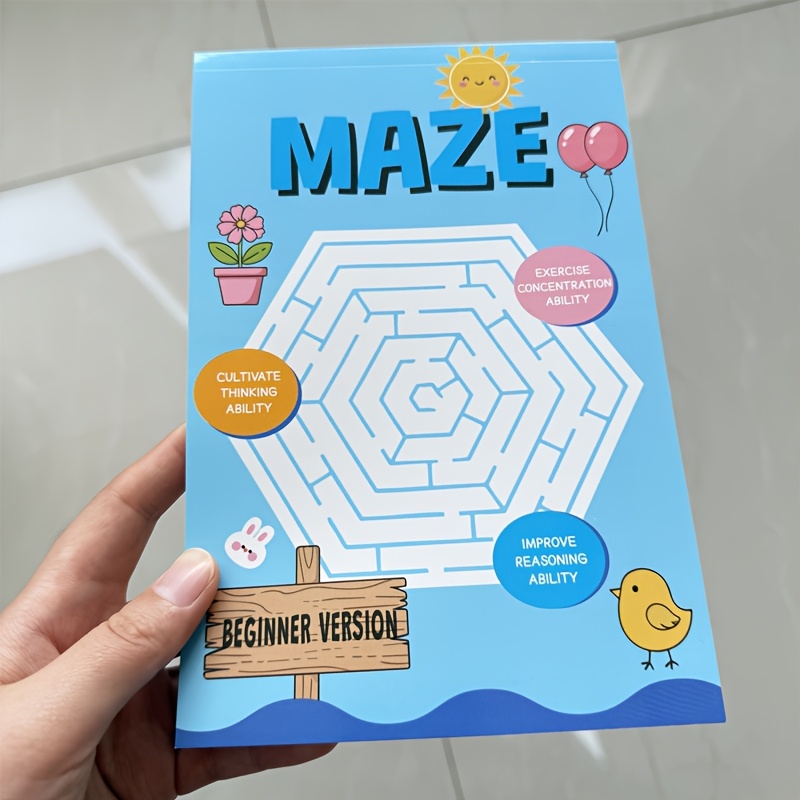 64-page Activity Book Suitable For - Brain Training Puzzle Games With Hand-eye Coordination Exercises, & Attention Development, Workbook For &, Birthday/christmas/easter Gifts For Readiness