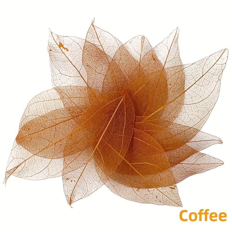 Colorful Artificial Leaf Venation Pressed Flowers | Decorative Artistic Dry Flowers For Crafts And Additions