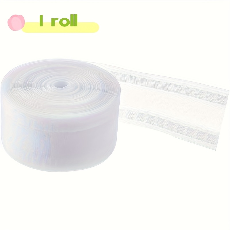 10 Meters/10.93 Yards Curtain Tape Set, A Home Curtain Accessory Suitable For Curtain Combinations. 1 Roll Of Nylon Curtain Tape, Hook Curtain Tape