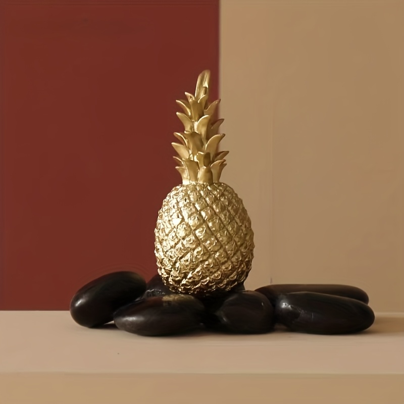E-shop Nordisch Inspiriertes 3D-Ananas-Dekor, Luxuriöses Harzhandwerk für Wohnzimmer & Zuhause - Vielseitige Verwendung Innen/Außen,