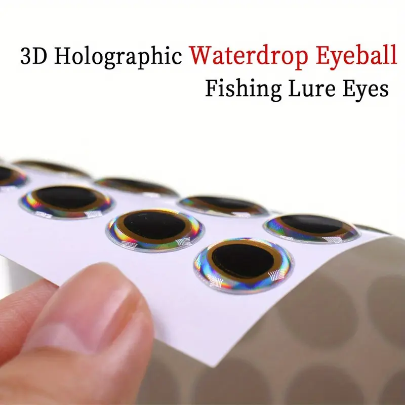 9er's Lures Fishing Fly Tying Materials Holographic 3D Simulation Fish Eyes For Fly Tying - Gold, 3mm To 6mm Sizes 9er's Lures Fishing Fly Tying Materials Holographic 3D Simulation Fish Eyes For Fly Tying - Gold, 3mm To 6mm Sizes