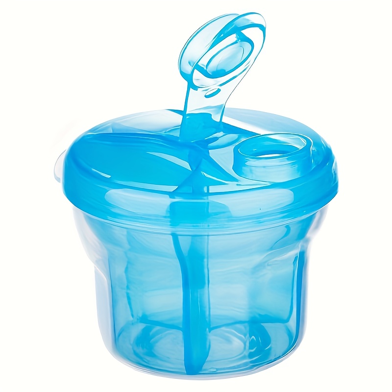 Image of 3-compartment Rotating Baby Milk Powder Storage Container, Portable Infants Toddlers Snacks Dispenser For Travel And On The Go
