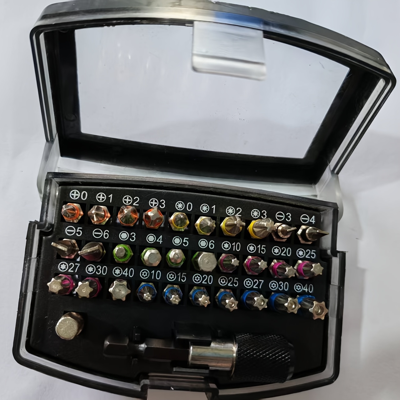 Image of 32pcs Impact-resistant Bit Magnetic Box Electric Screwdriver Bit Set For Hand Drills, S2 Material