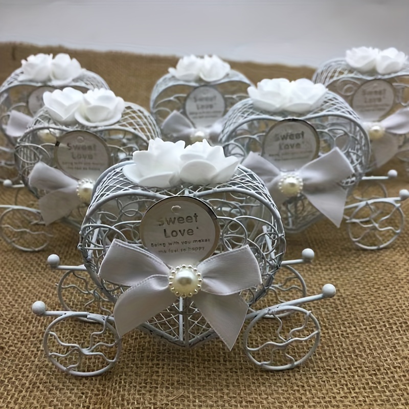 

Elegant Metal Wedding Favor Boxes - Perfect For Candy & Party Gifts, 1pc