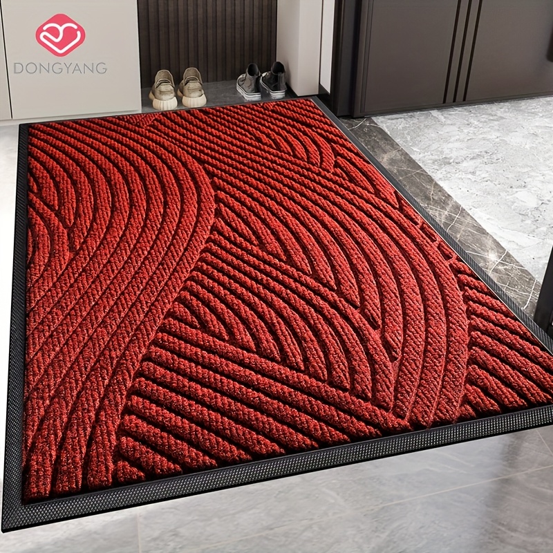 1pc of   brand water absorbing and anti   mat solid color striped welcome mat thickened and weighted outdoor mat durable and easy to     pads suitable for outdoor doorways   entrance   outdoors Product details 8