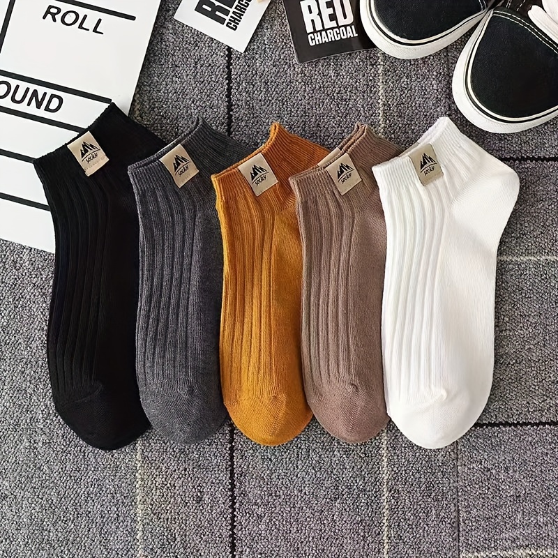 

Socks For Men's Trendy Summer Thin And Versatile Short Socks Made Of Polyester Cotton With Sweat Absorption And Low Cut, Men's Boat Socks For Spring And Autumn